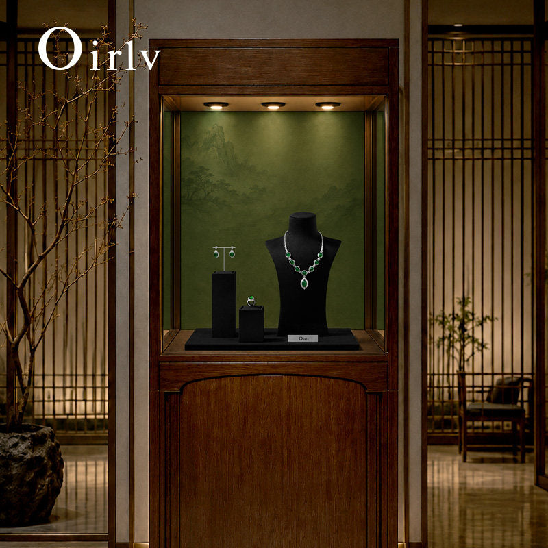OIRLV Fashion Microfiber Polychrome Jewelry Bust ：RX120