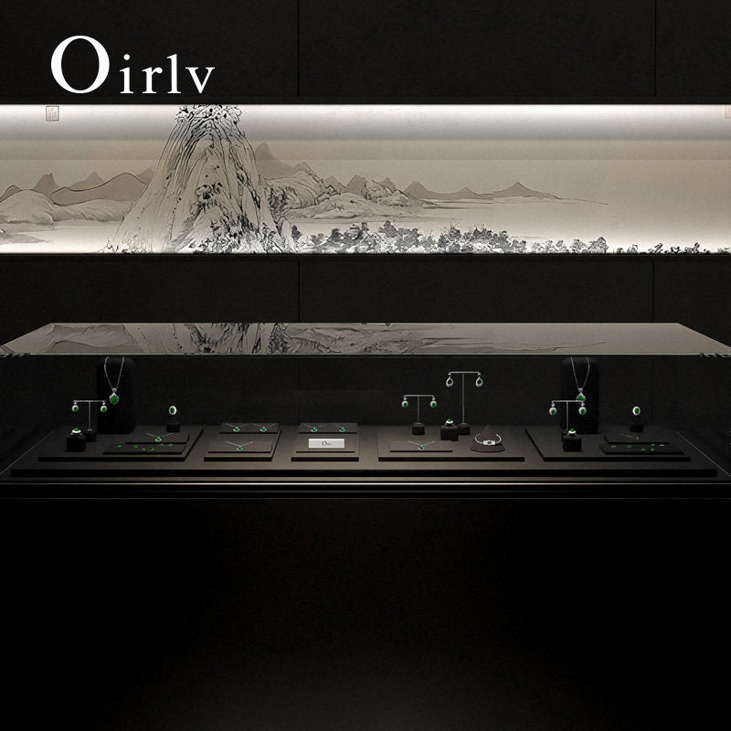 OIRLV Wholesale Black Microfiber Jewelry display set : TT224
