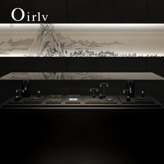 OIRLV Wholesale Black Microfiber Jewelry display set : TT224