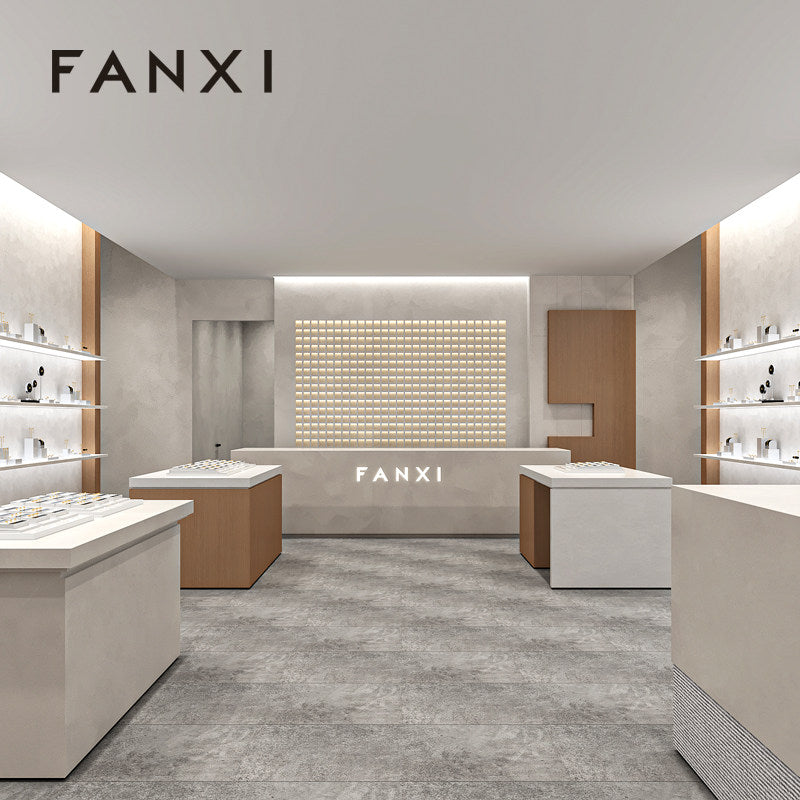 OIRLV Factory White lacquer luxury jewellery display : SM226