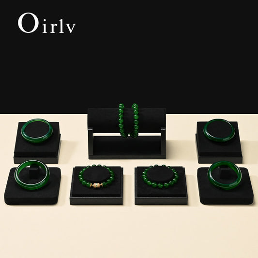OIRLV Factory Black PU Microfiber Jewelry Collection Set :J017