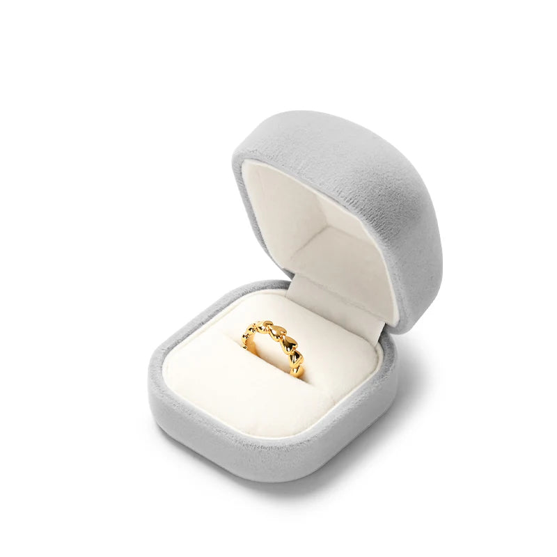 OIRLV Round Light Gray Color Jewelry Packaging Box H165