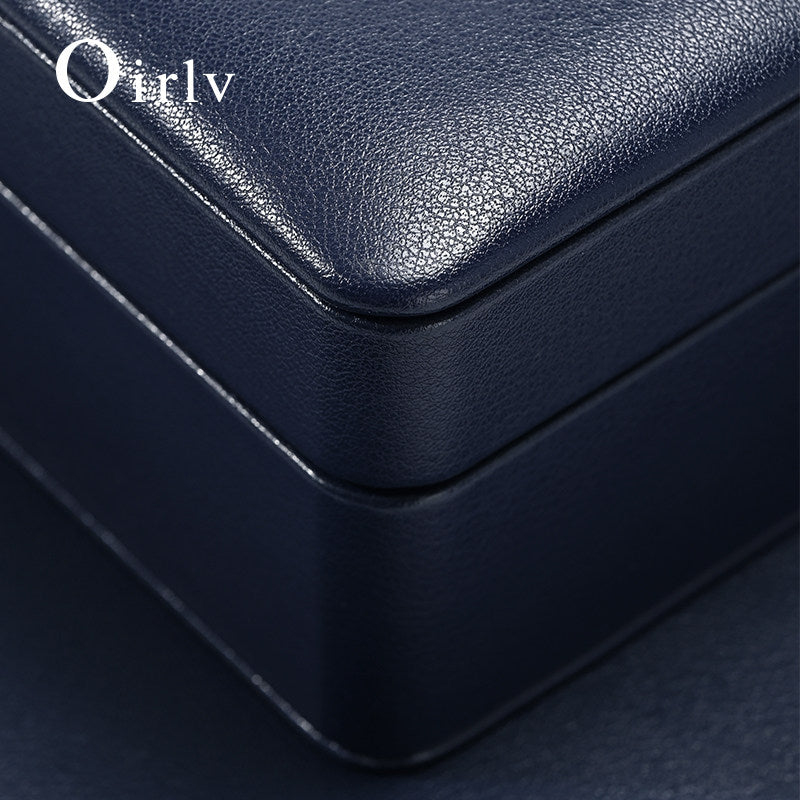 OIRLV Custom blue velvet leather jewelry case : X0700101