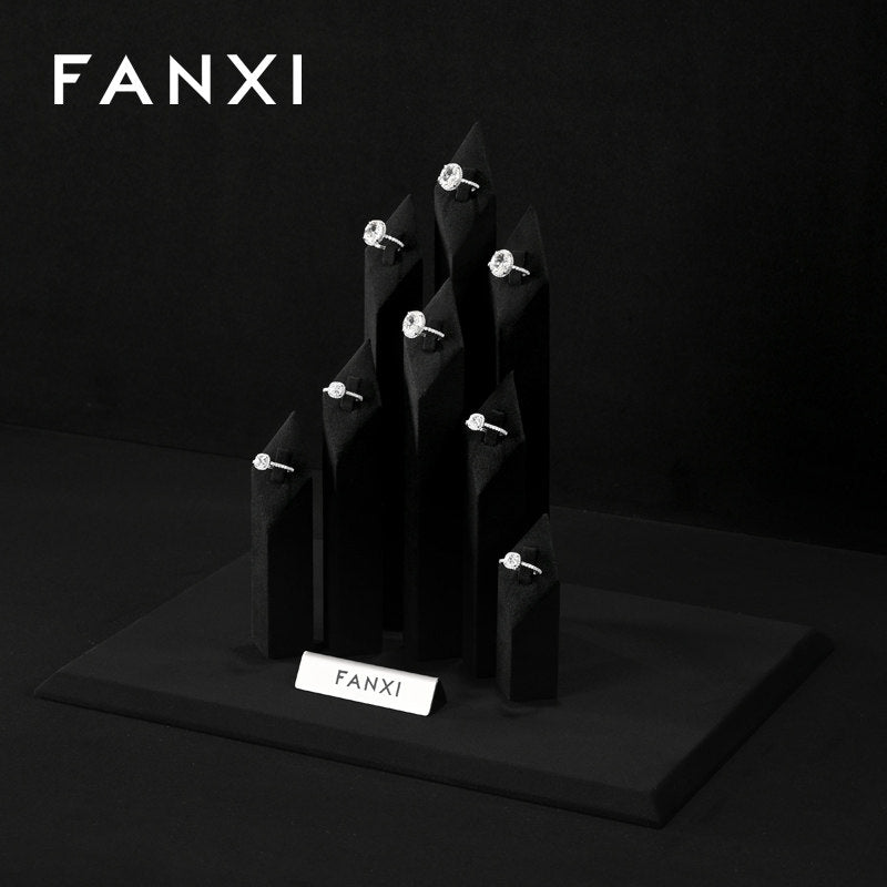 OIRLV Factory Black Microfiber Jewelry display set : TT555