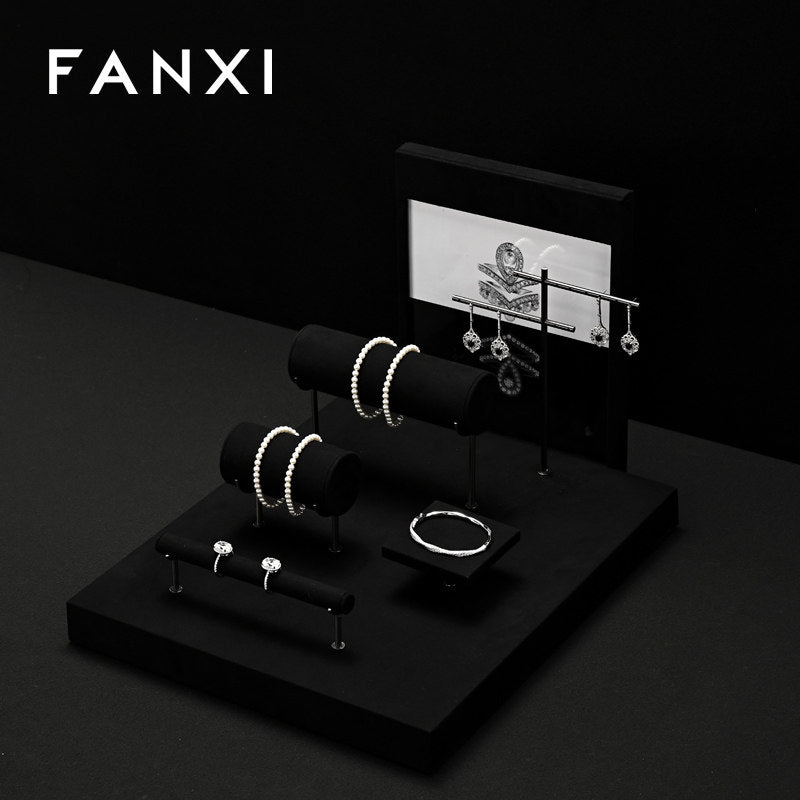 OIRLV Wholesale black metal jewelry display set : TT486