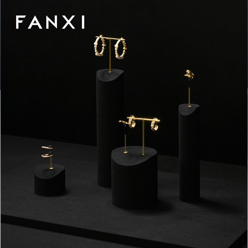 OIRLV High quality Black Microfiber jewelry:TT536