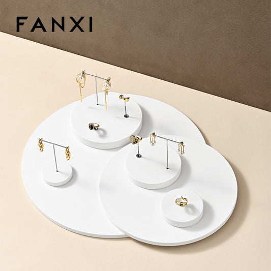 OIRLV wholesale White leather luxury jewellery display :TT389