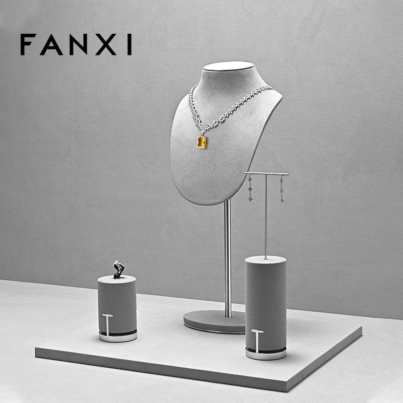 OIRLV high quality Grey Microfiber custom jewelry：TT516