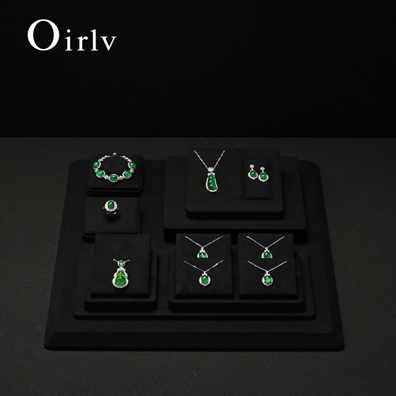 OIRLV New arrival black Microfiber luxury jewellery display ：TT422