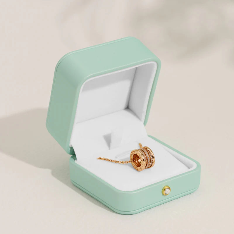 OIRLV Mint Green PU Leather Jewelry Gift Packaging Box H147