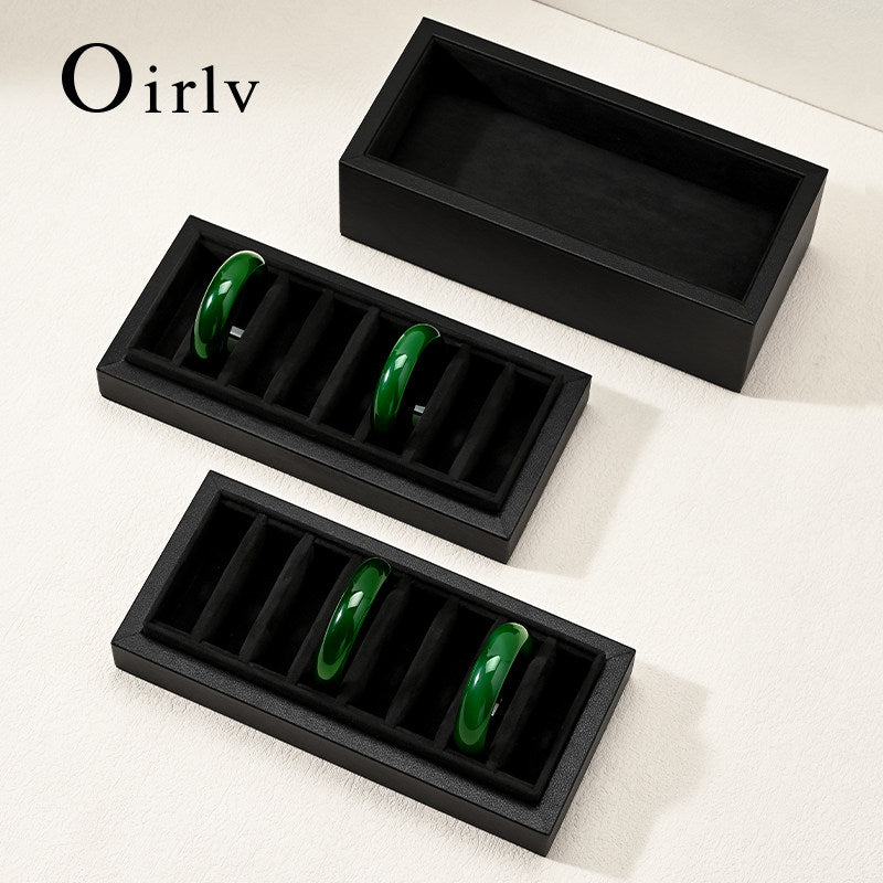 OIRLV hot sale Black Velvet Bracelet storage box:H185
