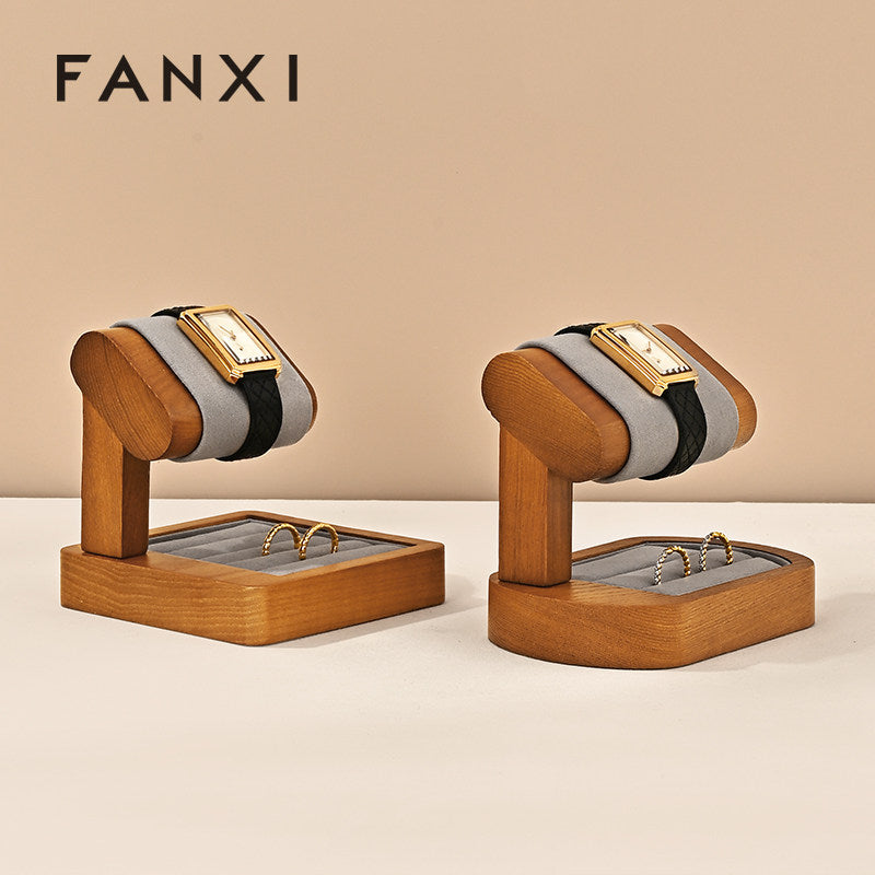 OIRLV High quality gray solid wood Watch display stand ： SM236