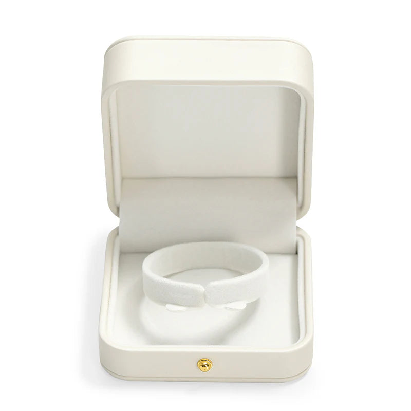 OIRLV Cream PU Leather Jewelry Gift Packaging Box H153