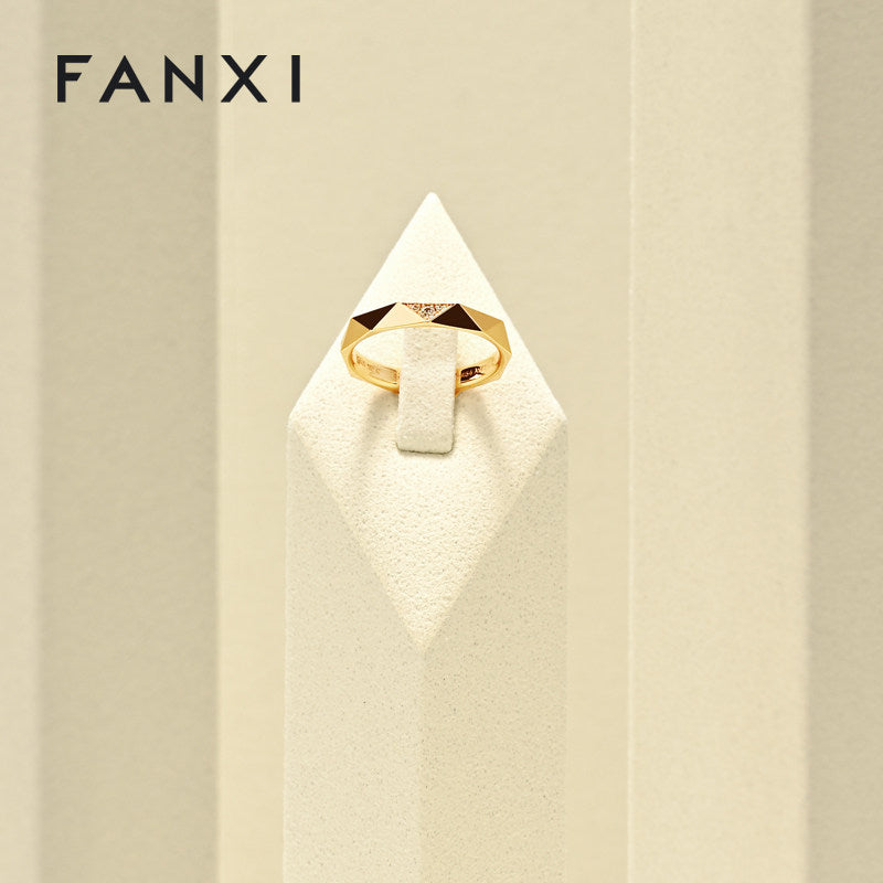 OIRLV Luxury Beige Microfiber Jewelry display set : TT554
