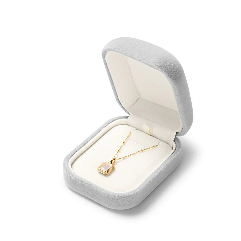 OIRLV Round Light Gray Color Jewelry Packaging Box H165