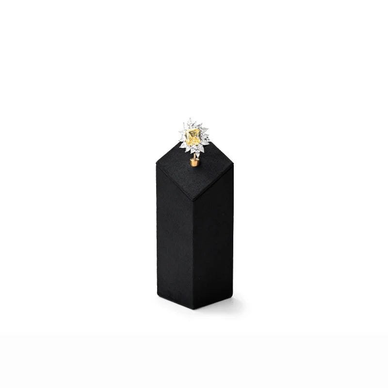 OIRLV Black Microfiber Earrings Ring Watch Jewelry Display Set TT301