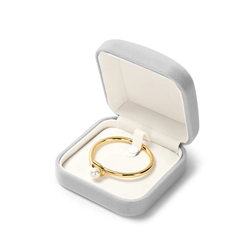 OIRLV Round Light Gray Color Jewelry Packaging Box H165