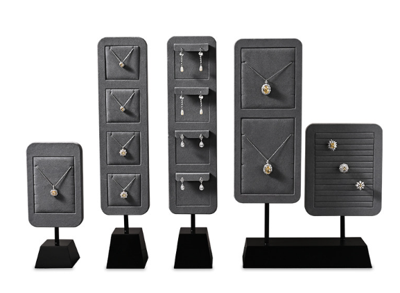 OIRLV Hot sale Dark grey Baking paint Jewelry display stand: PU109