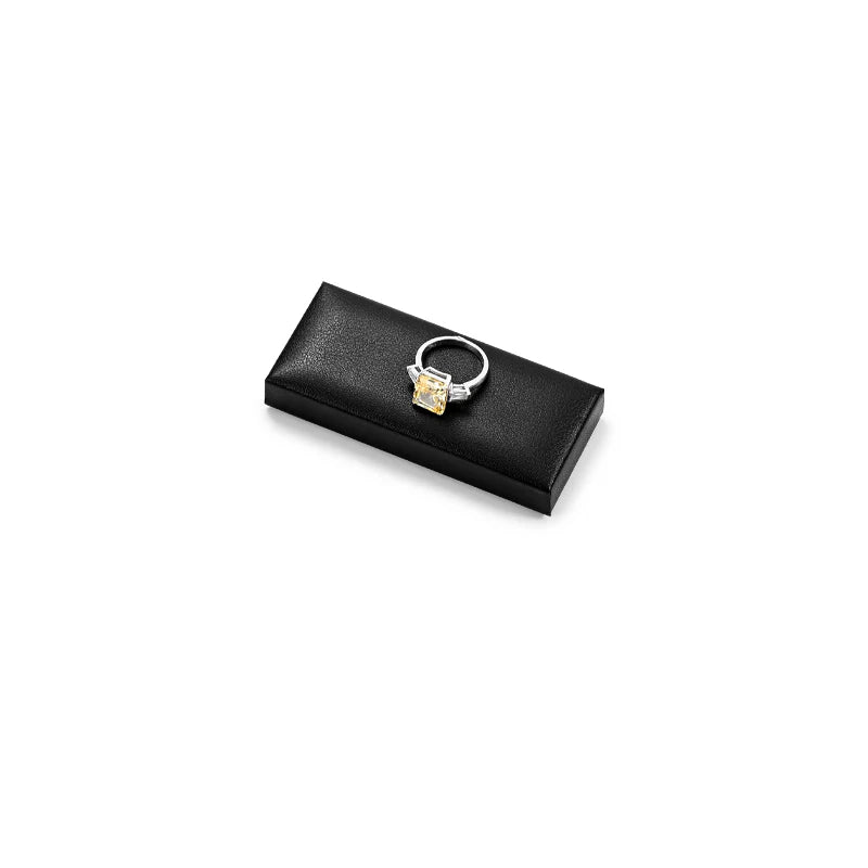Oirlv Black PU Leather Earrings Ring Necklace Jewelry Display Set TT319