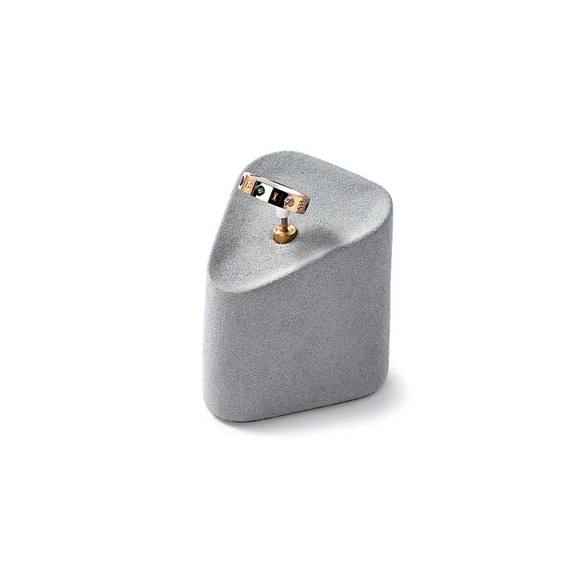 OIRLV Grey Microfiber Earrings Ring Necklace Jewelry Display Set TT353