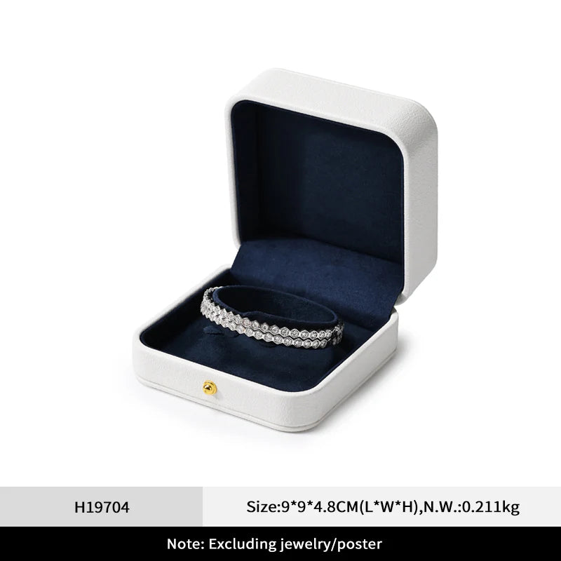 OIRLV Classic White Blue Color Jewelry Packaging Box H197
