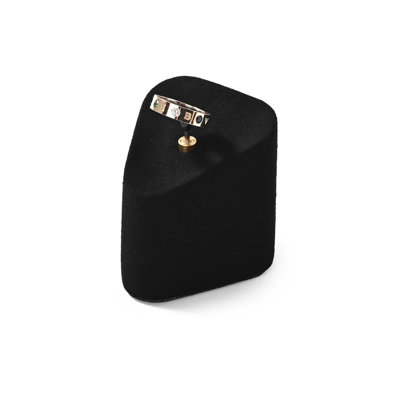 OIRLV Black Microfiber Earrings Ring Watch Jewelry Display Set TT350