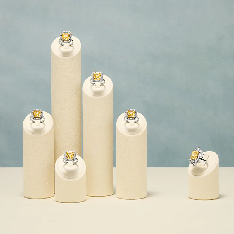 Beige Ring Necklace Set Turn Display Stand TT075