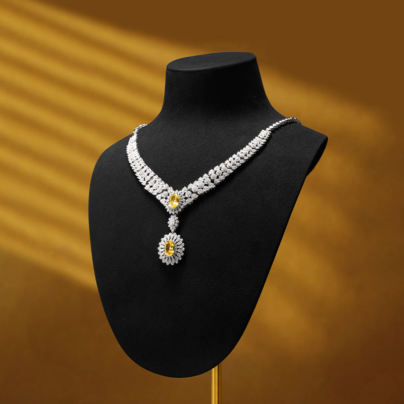 Black Ring Necklace Set Turn Display Stand TT076
