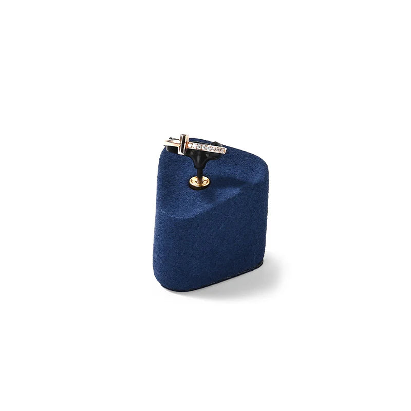 OIRLV Blue Microfiber Earrings Ring Necklace Jewelry Display Set TT352