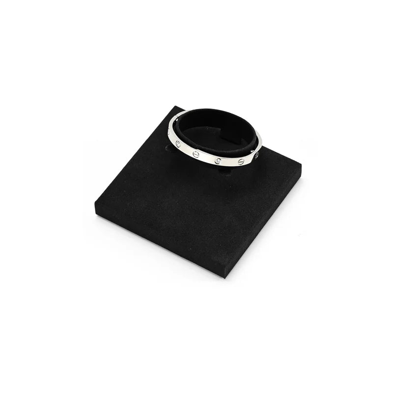 Oirlv Black Microfiber Earrings Ring Necklace Jewelry Display Set TT297