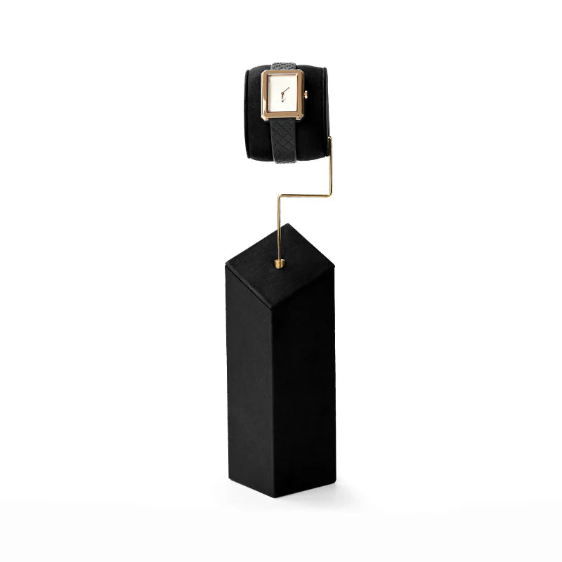 OIRLV Black Microfiber Earrings Ring Watch Jewelry Display Set TT301