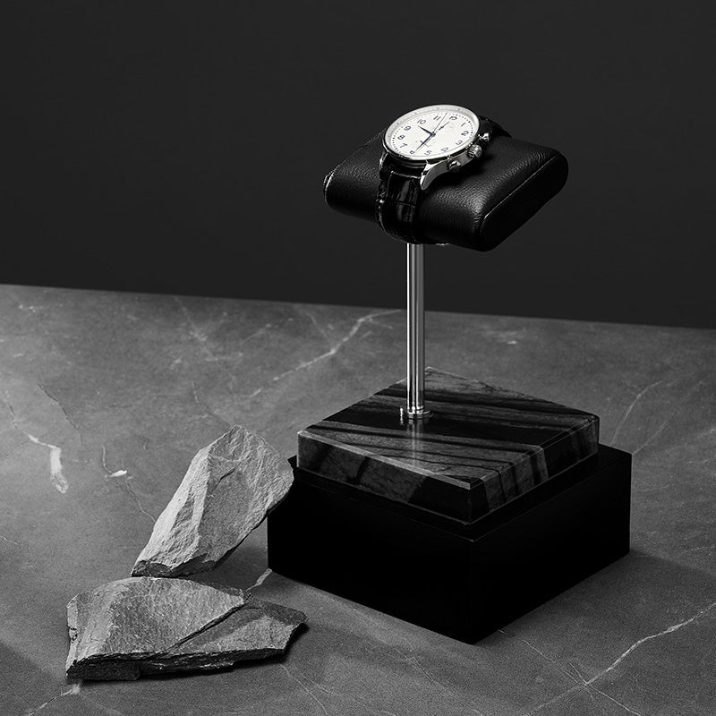 Watch stand with marble base, high-end watch and wristwatch holder JS080