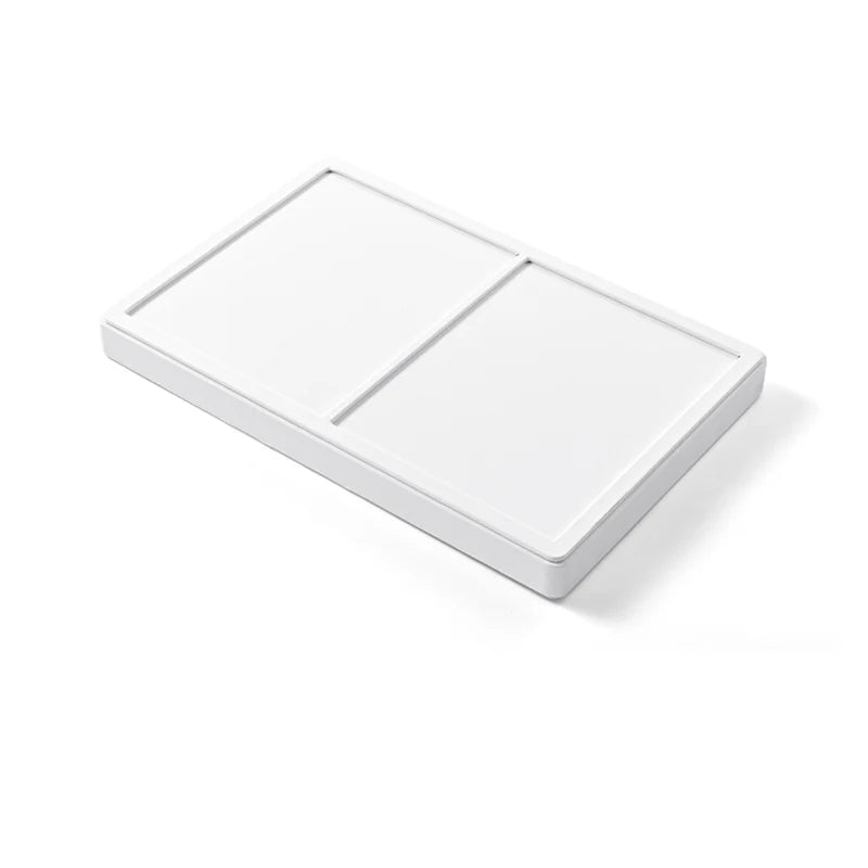 OIRLV White PU Leather Ring Pendant Earrings Jewelry Display Set TT404