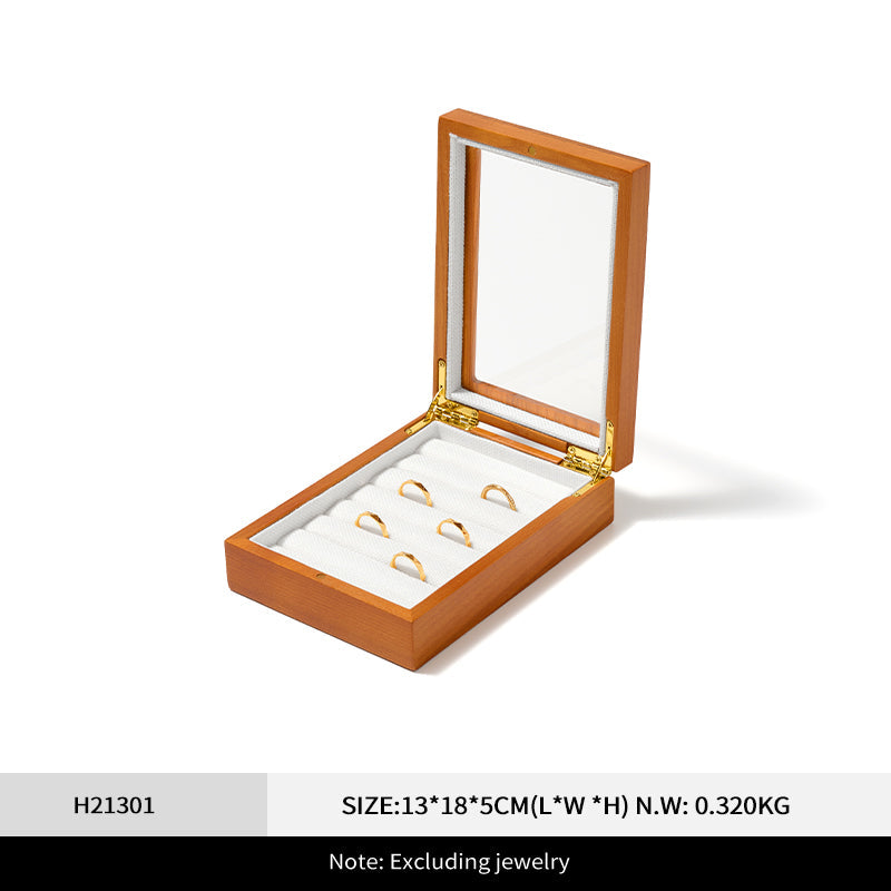 OIRLV Solid Wood Jewelry Box — Ring & Earring Organizer H213