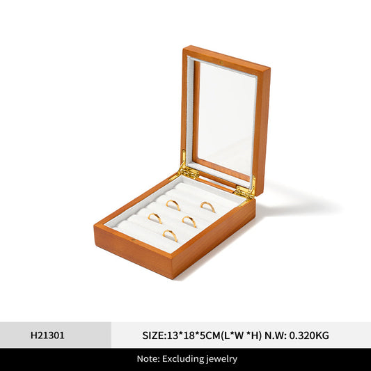 OIRLV Solid Wood Jewelry Box — Ring & Earring Organizer H213