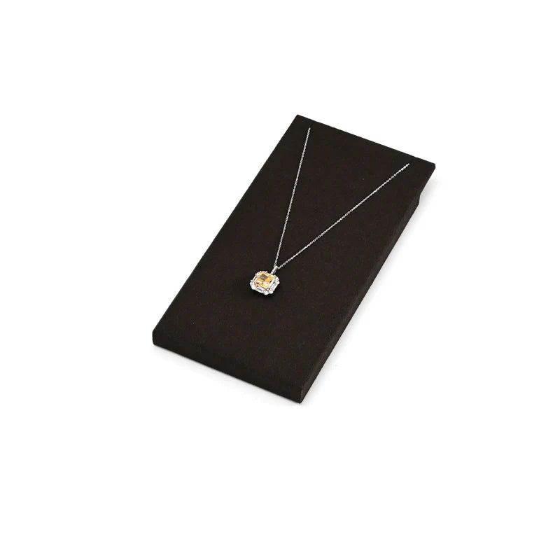 Oirlv Brown Microfiber Earrings Ring Necklace Jewelry Display Set TT298