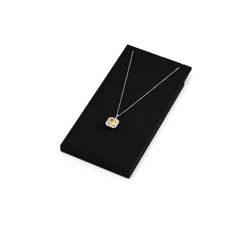 Oirlv Black Microfiber Earrings Ring Necklace Jewelry Display Set TT297