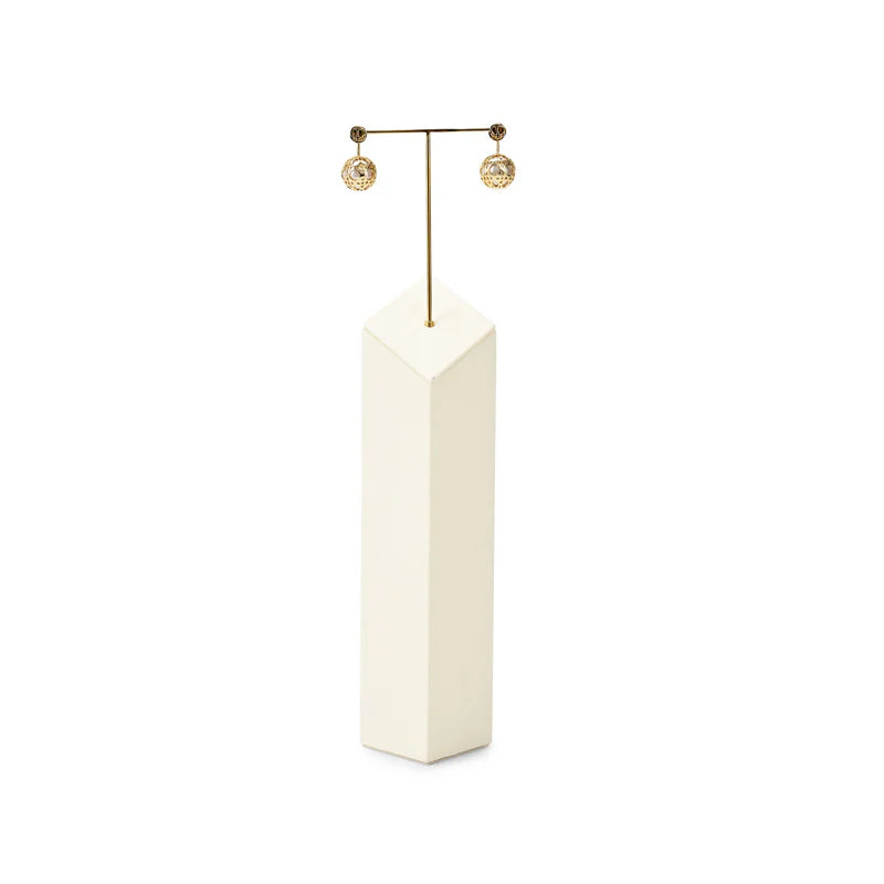 OIRLV Beige Microfiber Earrings Ring Watch Jewelry Display Set TT302