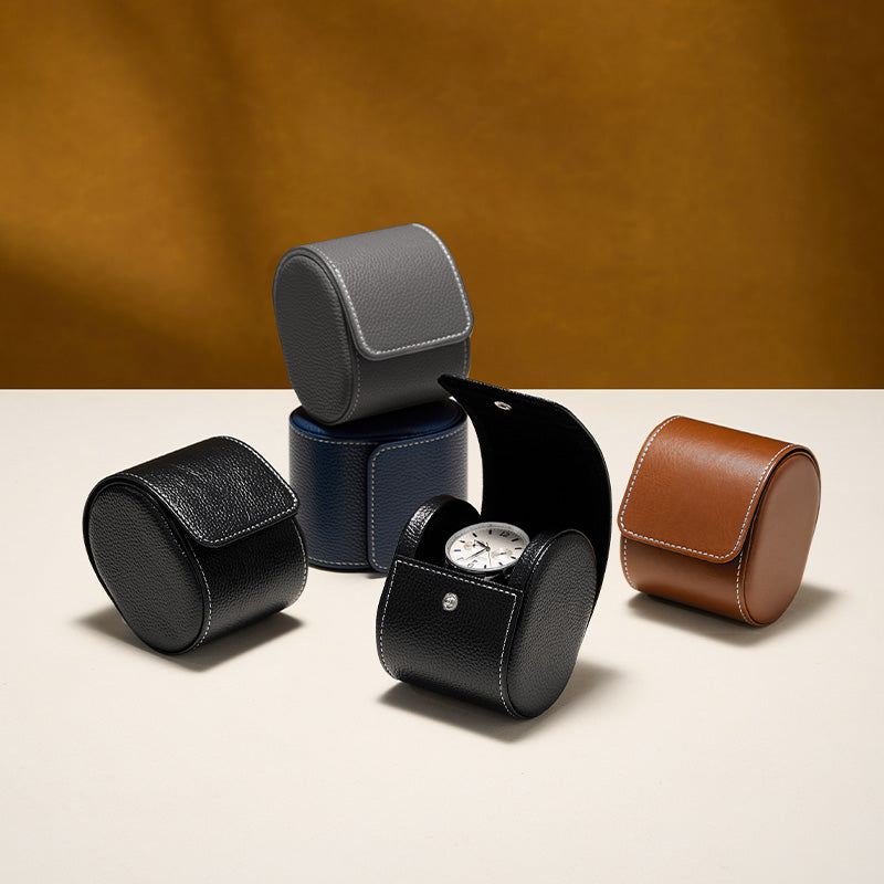 Portable Leatherette Watch Travel Box B009