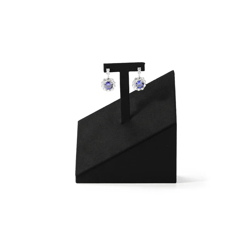 OIRLV Black Ring Pendant Earrings Jewelry Display Set TT373