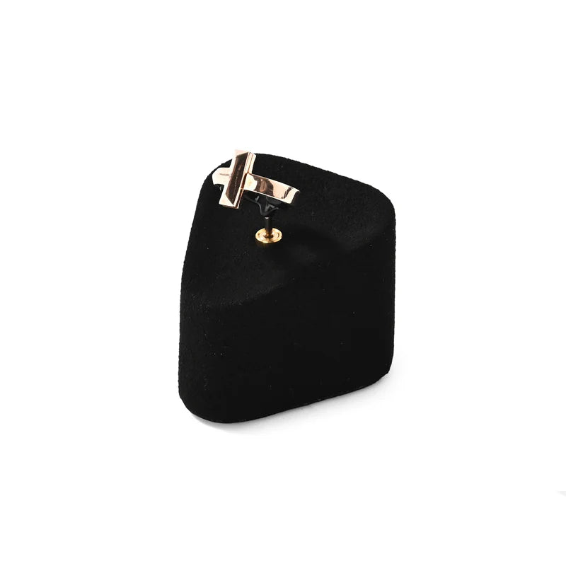 OIRLV Black Microfiber Earrings Ring Watch Jewelry Display Set TT350