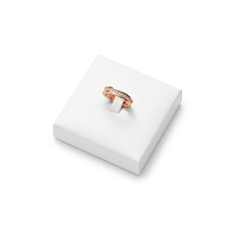 Oirlv White PU Leather Earrings Ring Necklace Jewelry Display Set TT323