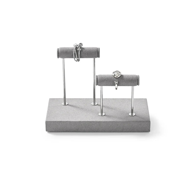 OIRLV Grey Ring Pendant Earrings Jewelry Display Set TT334