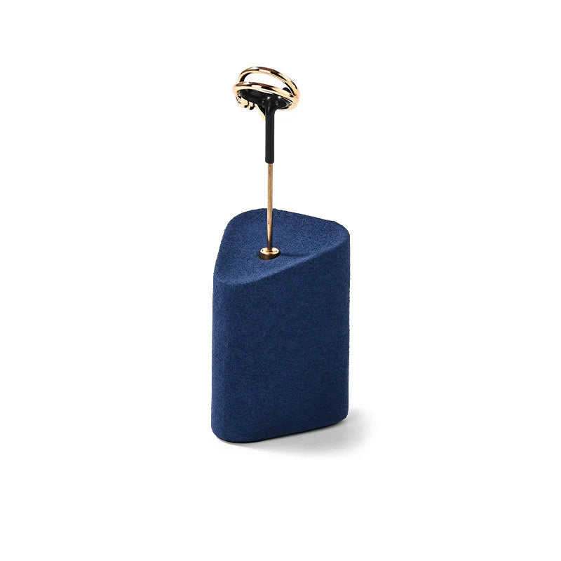 OIRLV Blue Microfiber Earrings Ring Necklace Jewelry Display Set TT352