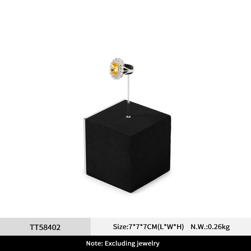 OIRLV Glossy Metal Ring and Earring Velvet Storage and Display Stand TT583-585