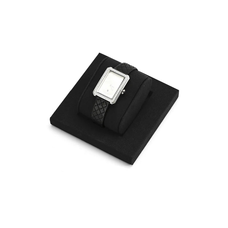 Oirlv Black Microfiber Earrings Ring Necklace Jewelry Display Set TT297