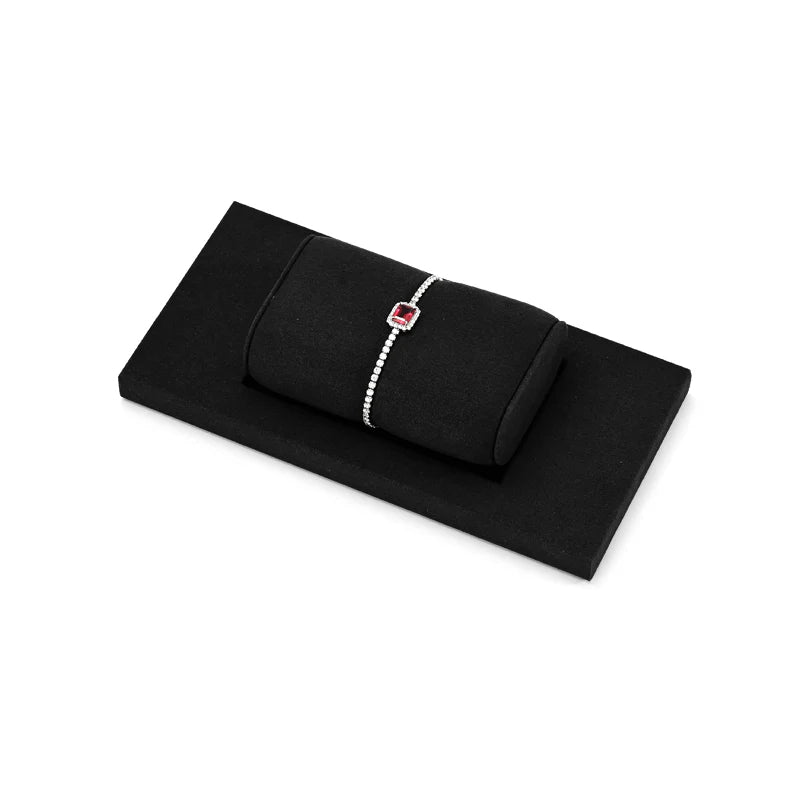 Oirlv Black Microfiber Earrings Ring Necklace Jewelry Display Set TT297