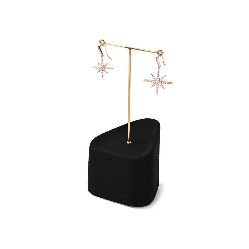 OIRLV Black Microfiber Earrings Ring Watch Jewelry Display Set TT350