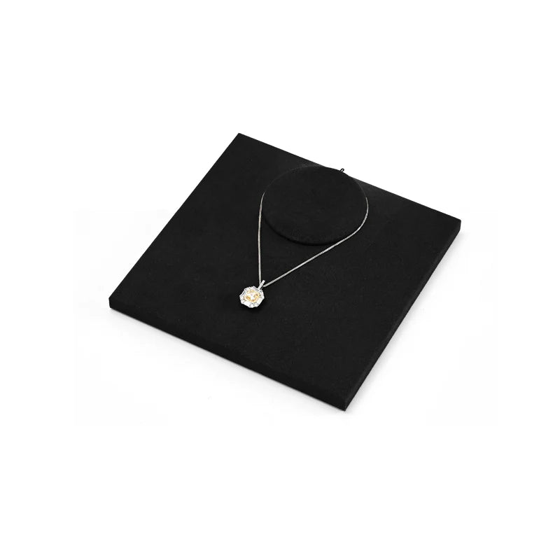 Oirlv Black Microfiber Earrings Ring Necklace Jewelry Display Set TT297