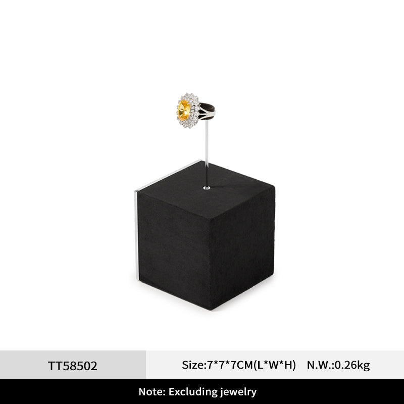 OIRLV Glossy Metal Ring and Earring Velvet Storage and Display Stand TT583-585